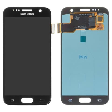 Дисплей Samsung SM-G930 Galaxy S7, черный | с тачскрином | High Copy, OLED | дисплейный модуль, экран, монитор