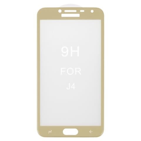 Закаленное защитное стекло Samsung SM-J400 Galaxy J4 (2018), золотистое, совместимо с чехлом
