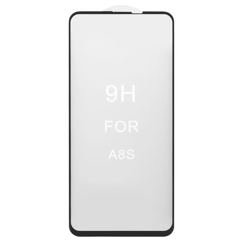 Закаленное защитное стекло Samsung SM-G8870 Galaxy A8s, черное, совместимо с чехлом
