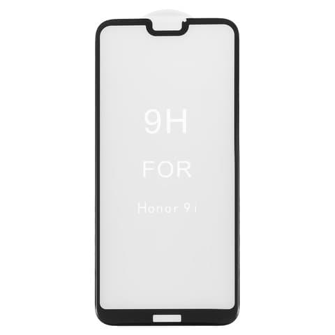 Закаленное защитное стекло Huawei Honor 9i (2018), черное, совместимо с чехлом
