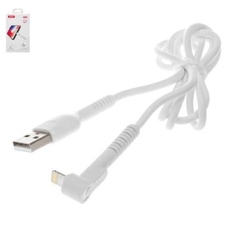 USB-кабель XO NB100, Lightning, 100 см, Г-образный, 2.1 А, білий