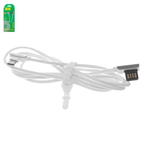 USB-кабель Hoco U42, Type-C, 120 см, Г-образный, 2.4 А, белый