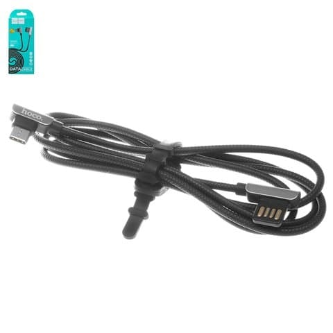 USB-кабель Hoco U42, Type-C, 120 см, Г-образный, 2.4 А, чорний