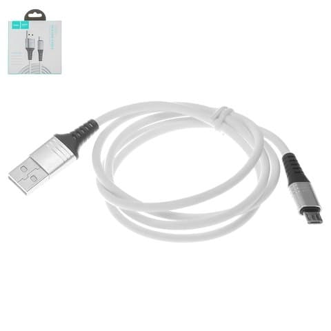 USB-кабель Hoco U46, Micro-USB, 100 см, силиконовый, 2.0 А, серебристый