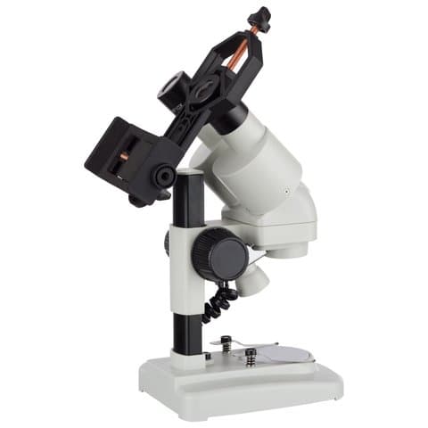 Портативный стереомикроскоп AmScope SE120Z-TMD с держателем смартфона