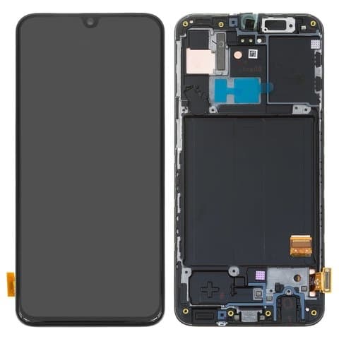 Дисплей Samsung SM-A405 Galaxy A40, чорний | з тачскріном | в передній панелі | Original (Сервис-Центр), AMOLED, GH82-19672A, GH82-19674A | дисплейный модуль, экран