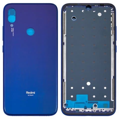 Корпус Xiaomi Redmi Note 7, M1901F7G, M1901F7H, M1901F7I, синій, Neptune Blue, Original (PRC), (панель, панели)