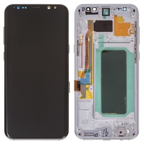 Дисплей Samsung SM-G955 Galaxy S8 Plus, серебристый, Arctic Silver | с тачскрином | с передней панелью | Original (реновация), SUPER AMOLED | дисплейный модуль, экран
