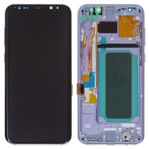 Дисплей Samsung SM-G955 Galaxy S8 Plus, серый, Orchid Gray | с тачскрином | с передней панелью | Original (реновация), SUPER AMOLED | дисплейный модуль, экран
