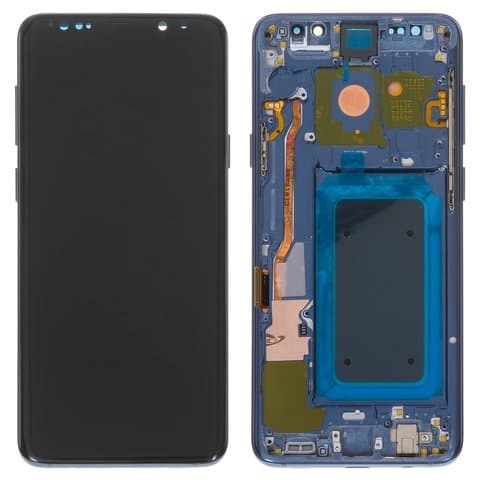 Дисплей Samsung SM-G965 Galaxy S9 Plus, синий, Coral Blue | с тачскрином | с передней панелью | Original (реновация), AMOLED | дисплейный модуль, экран