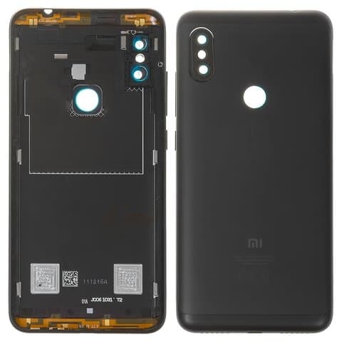 Задняя крышка Xiaomi Redmi Note 6 Pro, M1806E7TG, M1806E7TH, M1806E7TI, черная, Original (PRC), с антеннами, Original (PRC) | корпус, панель аккумулятора, АКБ, батареи
