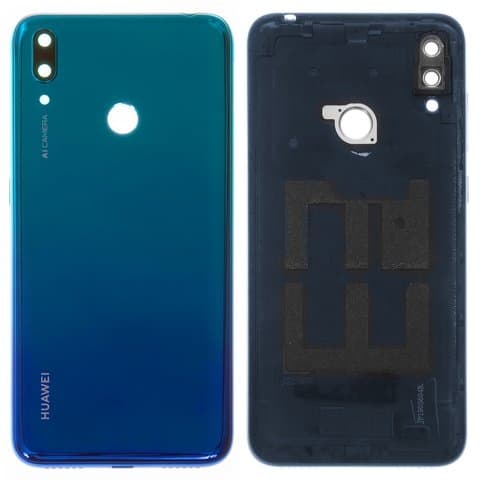 Задняя крышка Huawei Y7 (2019), синяя, Aurora Blue, Original (PRC) | корпус, панель аккумулятора, АКБ, батареи