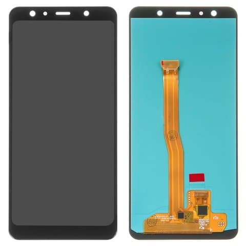 Дисплей Samsung SM-A750 Galaxy A7 (2018), черный | с тачскрином | High Copy, OLED | дисплейный модуль, экран, монитор