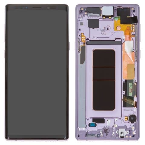 Дисплей Samsung SM-N960 Galaxy Note 9, фиолетовый, Lavender Purple | с тачскрином | с передней панелью | Original (Сервис-Центр), AMOLED, GH97-22269E | дисплейный модуль, экран, монитор