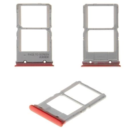 Тримач (лоток) SIM-карты Xiaomi Mi 9T, M1903F10G, красный, Original (PRC) | держатель СИМ-карты