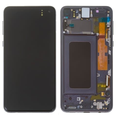 Дисплей Samsung SM-G970 Galaxy S10e, черный | с тачскрином | с передней панелью | Original (Сервис-Центр), GH82-18852A, GH82-18836A | дисплейный модуль, экран, монитор