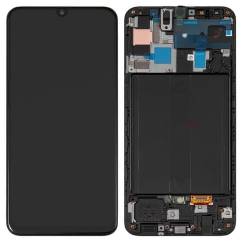 Дисплей Samsung SM-A505 Galaxy A50, черный | с тачскрином | с передней панелью | Original (PRC) | дисплейный модуль, экран