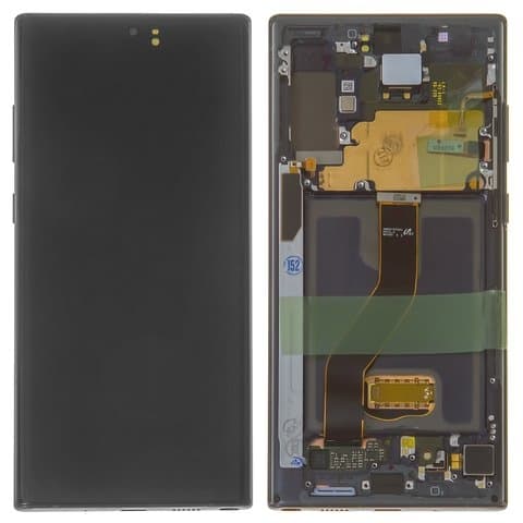 Дисплей Samsung SM-N975 Galaxy Note 10 Plus, черный | с тачскрином | с передней панелью | Original (PRC) | дисплейный модуль, экран, монитор