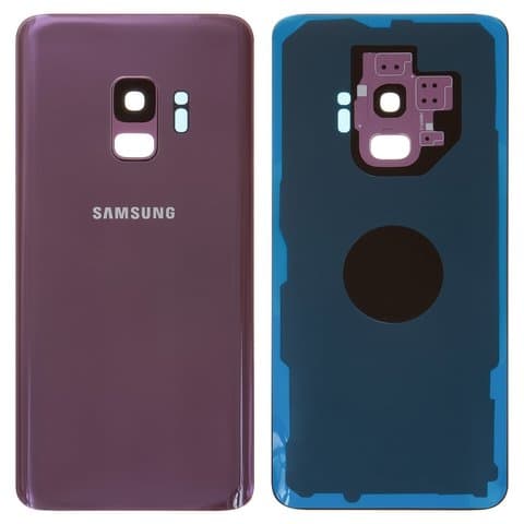 Задняя крышка Samsung SM-G960 Galaxy S9, фиолетовая, Lilac Purple, со стеклом камеры, Original (PRC) | корпус, панель аккумулятора, АКБ, батареи