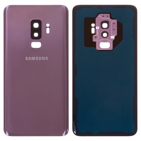Задняя крышка Samsung SM-G965 Galaxy S9 Plus, фиолетовая, Lilac Purple, со стеклом камеры, Original (PRC) | корпус, панель аккумулятора, АКБ, батареи