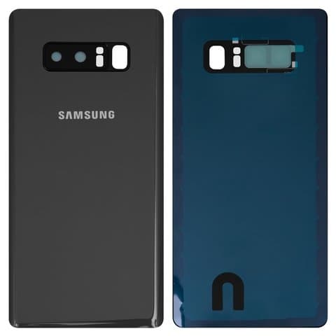 Задняя крышка Samsung SM-N950 Galaxy Note 8, серая, Orchid Gray, со стеклом камеры, Original (PRC) | корпус, панель аккумулятора, АКБ, батареи