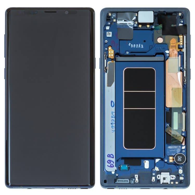 Дисплей Samsung SM-N960 Galaxy Note 9, синій, Ocean Blue | з тачскріном | в передній панелі | Original (Сервис-Центр), AMOLED, GH97-22269B | дисплейный модуль, экран