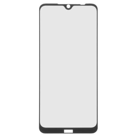 Закаленное защитное стекло Xiaomi Redmi Note 8T, M1908C3XG, черное, Full Glue (клей по всей площади стекла), совместимо с чехлом
