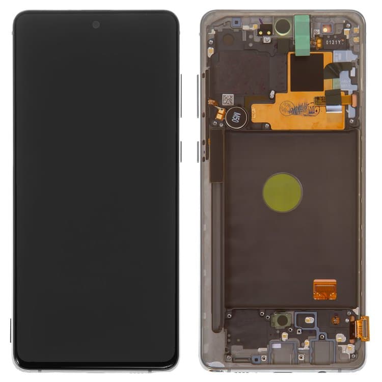 Дисплей Samsung SM-N770 Galaxy Note 10 Lite, серебристый | с тачскрином | с передней панелью | Original (Сервис-Центр), GH82-22055B, GH82-22193B | дисплейный модуль, экран