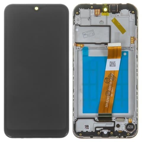 Дисплей Samsung SM-A015 Galaxy A01, чорний | з тачскріном | в передній панелі | Original (PRC), с узким конектором | дисплейный модуль, экран