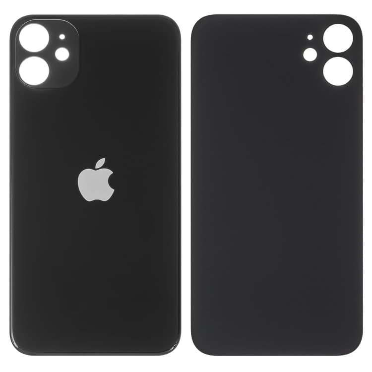 Задняя крышка Apple iPhone 11, черная, не нужно снимать стекло камеры, big hole, Original (PRC) | корпус, панель аккумулятора, АКБ, батареи
