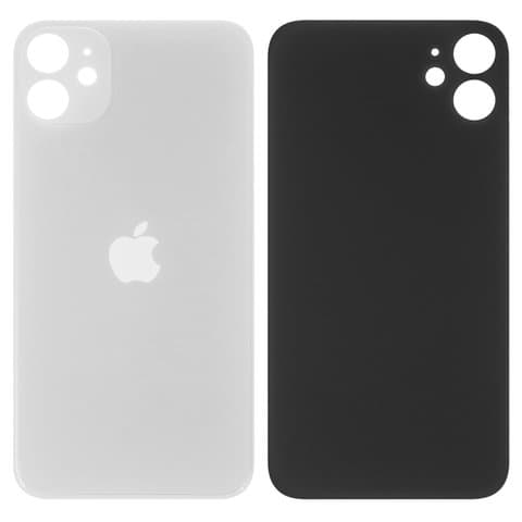 Задняя крышка Apple iPhone 11, белая, не нужно снимать стекло камеры, big hole, Original (PRC) | корпус, панель аккумулятора, АКБ, батареи