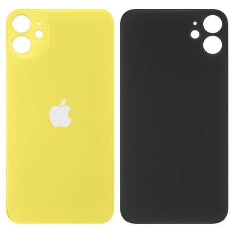Задняя крышка Apple iPhone 11, желтая, не нужно снимать стекло камеры, big hole, Original (PRC) | корпус, панель аккумулятора, АКБ, батареи