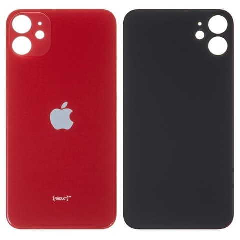Задняя крышка Apple iPhone 11, красная, не нужно снимать стекло камеры, big hole, Original (PRC) | корпус, панель аккумулятора, АКБ, батареи