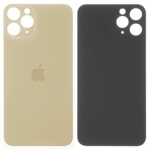 Задняя крышка Apple iPhone 11 Pro, золотистая, Matte Gold, не нужно снимать стекло камеры, big hole, Original (PRC) | корпус, панель аккумулятора, АКБ, батареи