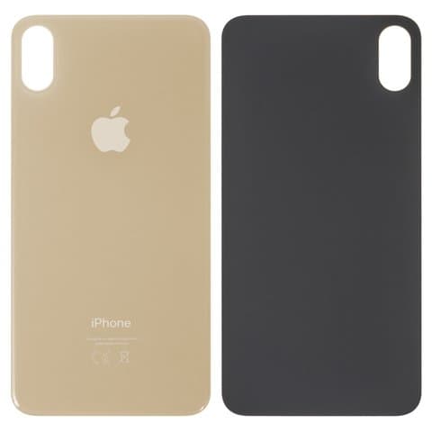 Задняя крышка Apple iPhone XS Max, золотистая, не нужно снимать стекло камеры, big hole, Original (PRC) | корпус, панель аккумулятора, АКБ, батареи