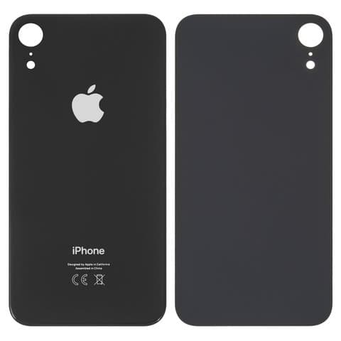 Задняя крышка Apple iPhone XR, черная, не нужно снимать стекло камеры, big hole, Original (PRC) | корпус, панель аккумулятора, АКБ, батареи
