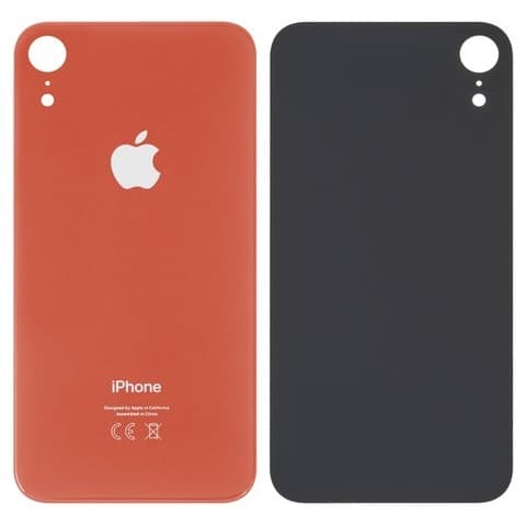 Задняя крышка Apple iPhone XR, оранжевая, не нужно снимать стекло камеры, big hole, Original (PRC) | корпус, панель аккумулятора, АКБ, батареи