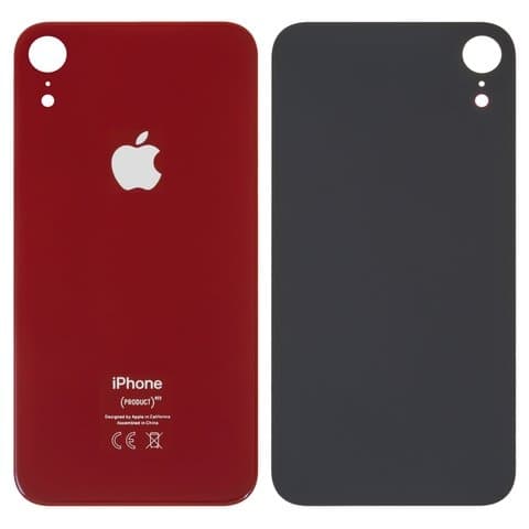 Задняя крышка Apple iPhone XR, красная, не нужно снимать стекло камеры, big hole, Original (PRC) | корпус, панель аккумулятора, АКБ, батареи