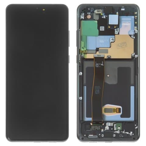 Дисплей Samsung SM-G988 Galaxy S20 Ultra, черный, Cosmic Black | с тачскрином | с передней панелью | Original (Сервис-Центр), AMOLED, GH82-22327A | дисплейный модуль, экран | видео
