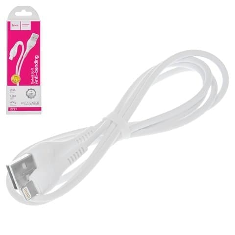 USB-кабель Hoco X37, Lightning, 100 см, белый, 2.4 А