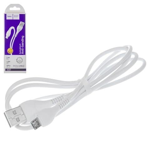 USB-кабель Hoco X37, Micro-USB, 2.4 А, 100 см, білий