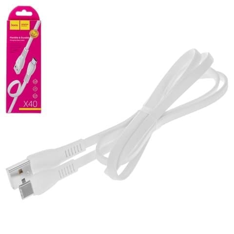 USB-кабель Hoco X40, Type-C, 100 см, 3.0 А, білий