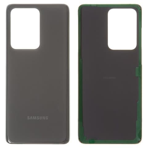 Задняя крышка Samsung SM-G988 Galaxy S20 Ultra, серая, Cosmic Gray, Original (PRC) | корпус, панель аккумулятора, АКБ, батареи