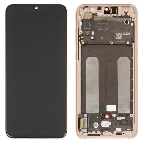 Дисплей Xiaomi Mi 9 Lite, Mi CC9, M1904F3BG, золотистый | с тачскрином | с передней панелью | Original (реновация), AMOLED | дисплейный модуль, экран, монитор
