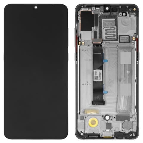 Дисплей Xiaomi Mi 9, M1902F1G, черный | с тачскрином | с передней панелью | Original (реновация) | дисплейный модуль, экран