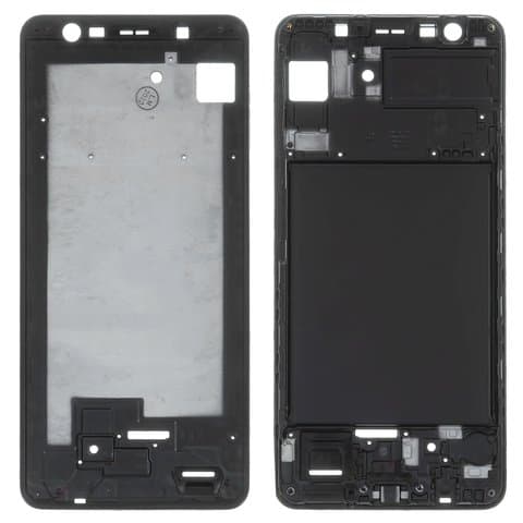Рамка (основа) крепления дисплея Samsung SM-A750 Galaxy A7 (2018), черная, Original (PRC)