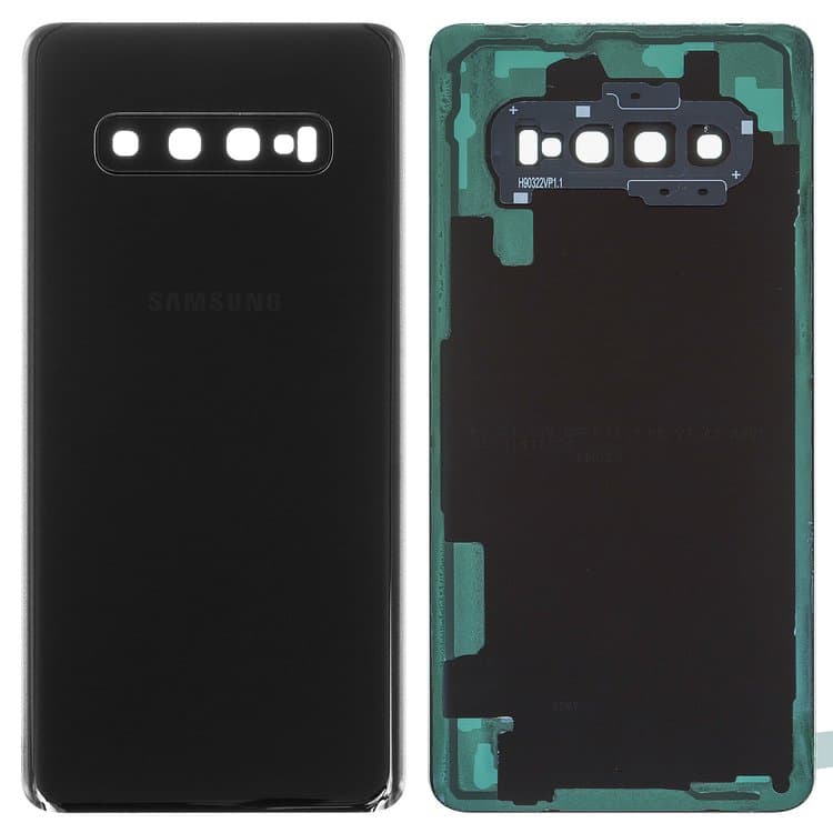 Задняя крышка Samsung SM-G975 Galaxy S10 Plus, черная, со стеклом камеры, Original (PRC) | корпус, панель аккумулятора, АКБ, батареи