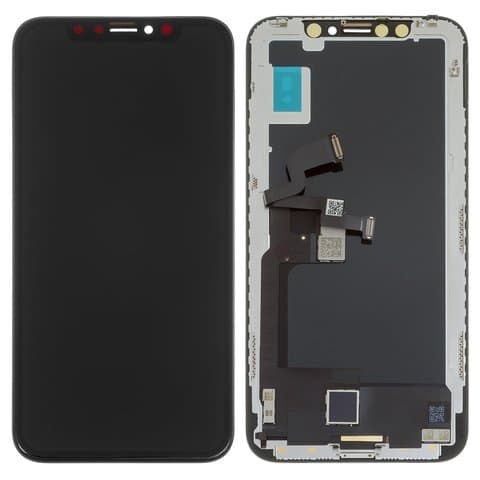 Дисплей Apple iPhone X, черный | с тачскрином | High Copy, OLED | дисплейный модуль, экран