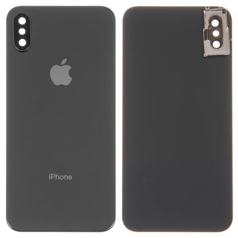 Задняя крышка Apple iPhone X, черная, со стеклом камеры, Original (PRC) | корпус, панель аккумулятора, АКБ, батареи