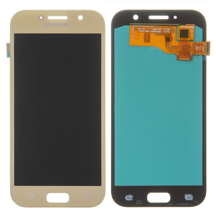 Дисплей Samsung SM-A520 Galaxy A5 (2017), золотистый | с тачскрином | High Copy, OLED | дисплейный модуль, экран, монитор